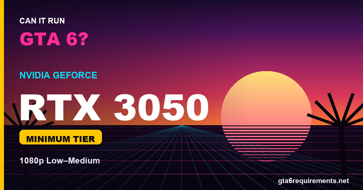 RTX 3050 GTA 6 performance - Minimum Tier