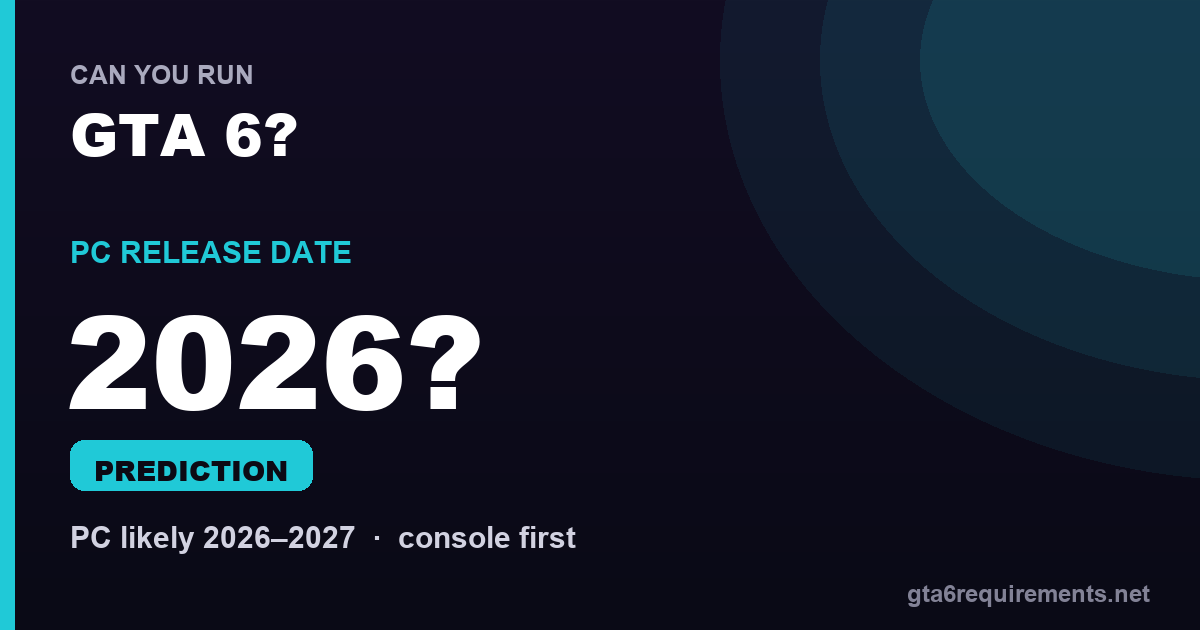 GTA 6 PC release date prediction 2026 to 2027