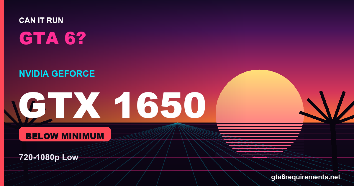 Can a GTX 1650 run GTA 6?