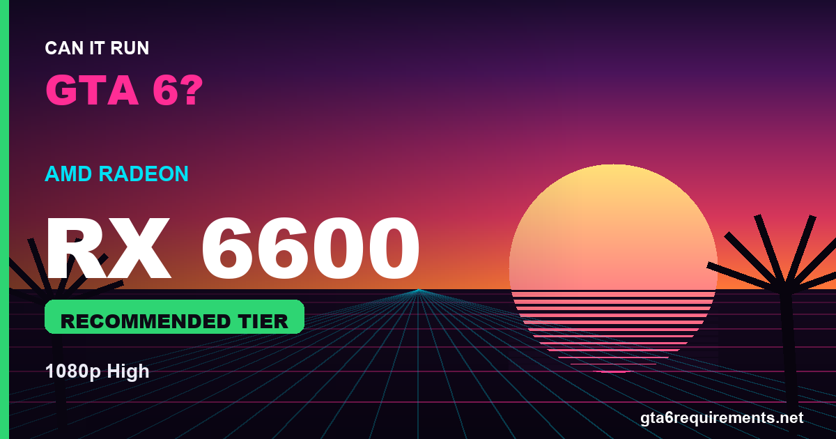 Can an RX 6600 run GTA 6?
