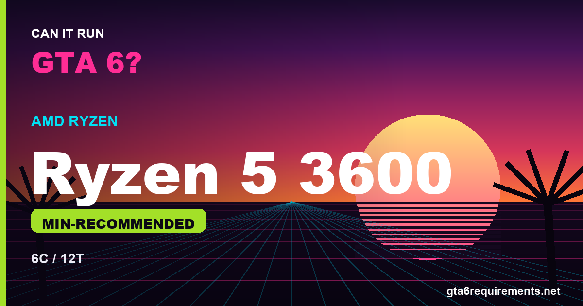 Is the Ryzen 5 3600 good for GTA 6?